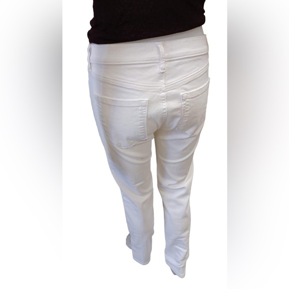 Ann Taylor Loft White Modern Straight Jeans Size 28/6 - Picture 5 of 8